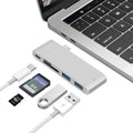 USB-C To HDMI Splitter Docking Station Card Reader, Specificationï¼? 5 in 1 Silver