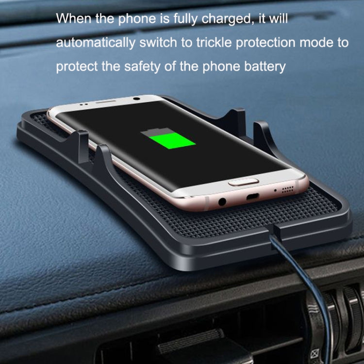 C6 15W 2 In 1 USB Multi-Function Car Wireless Charger Anti-Slip Launching Pad, C6