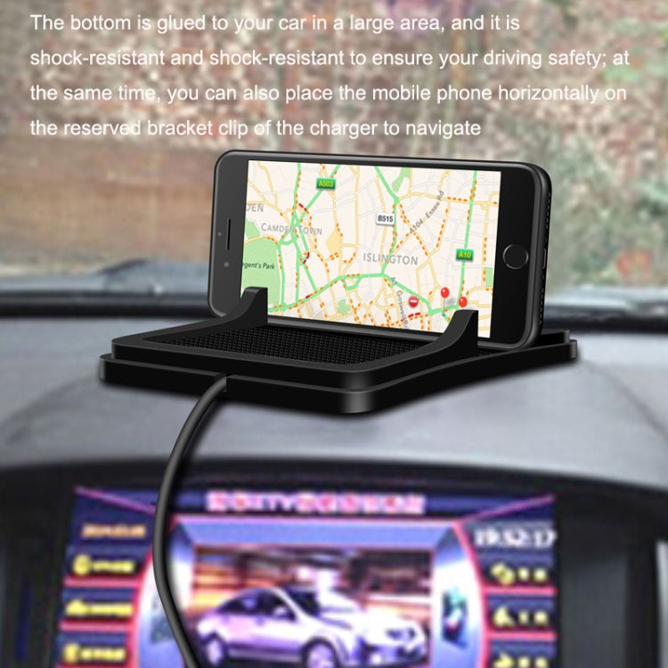 C6 15W 2 In 1 USB Multi-Function Car Wireless Charger Anti-Slip Launching Pad, C6