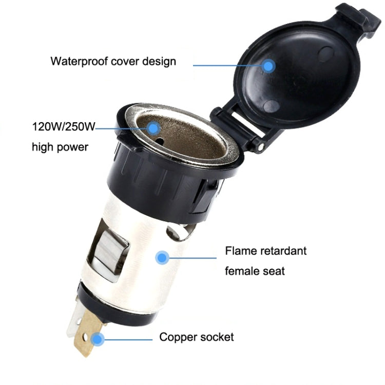 Car Modified Cigarette Lighter Car Charging Power Socket No Cigarette Type (with 1.5m Line)