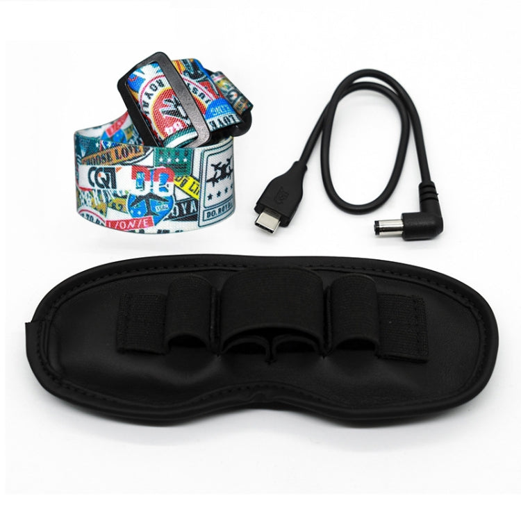 Flight Video Glasses Graffiti Color Headband Fixed Strap For DJI FPV Goggles V2 Strap + Power Line + Pad
