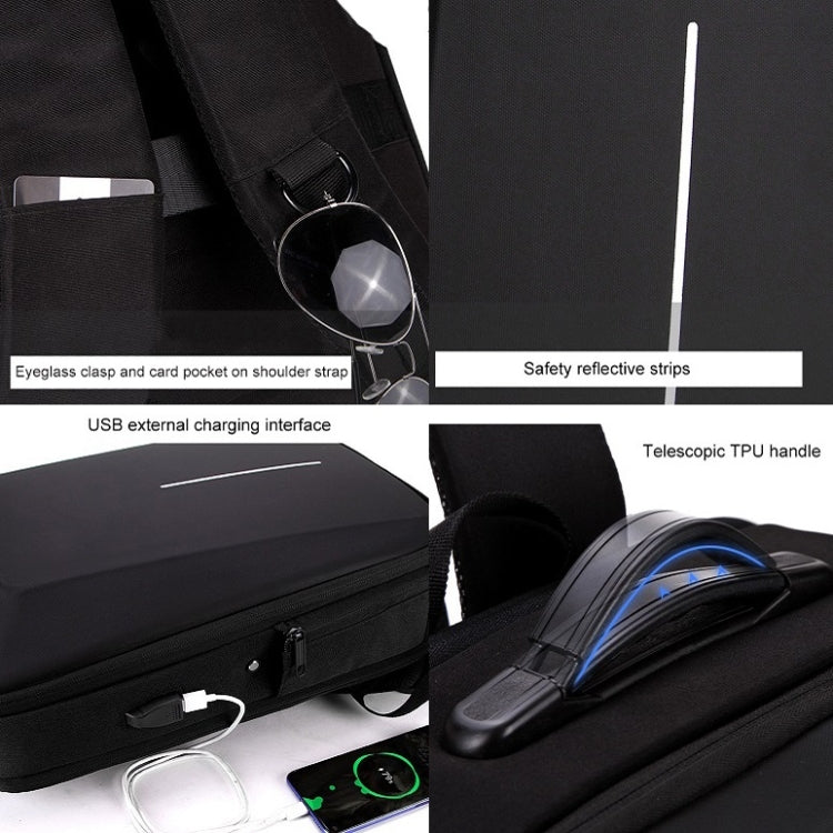 Hard Shell Backpack Alloy Frame Anti-Theft Computer Bag For Men, Color: 8001-J Red