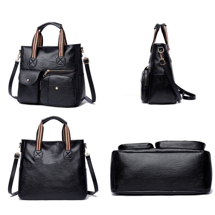 Large-capacity Messenger Bag Handbag Multi-pocket Shoulder Bag Middle-aged Mother Bag(Yellow)