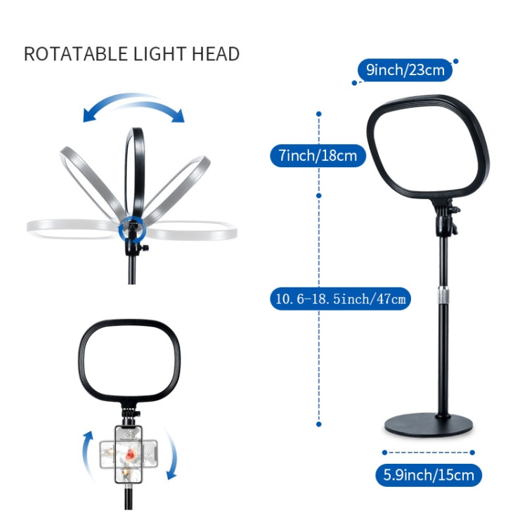 S20 LED Ring Live Fill Light Selfie Photography Full Screen Beauty Light, Style: Single Light + Stand