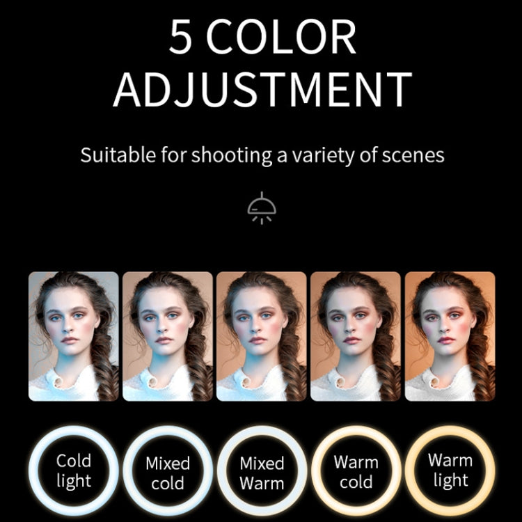 S20 LED Ring Live Fill Light Selfie Photography Full Screen Beauty Light, Style: Single Light + Stand