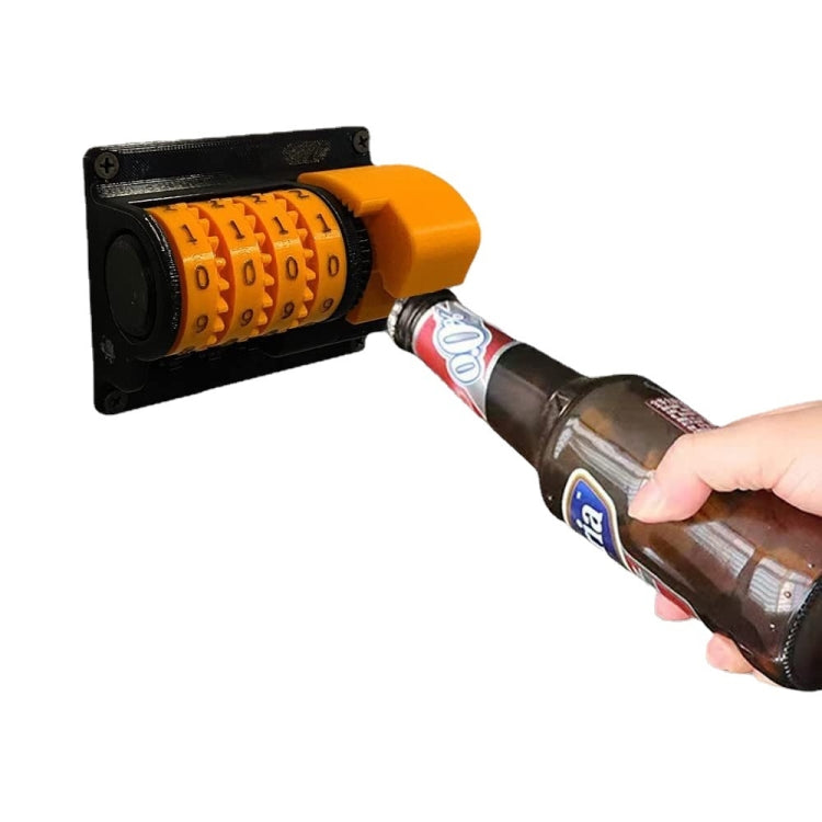 Beer Counter Wall-mounted Can Opener Bottle Opener (Red and Black)
