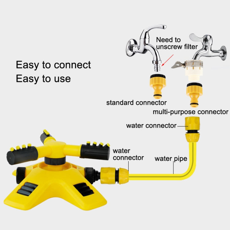 360 Degrees Rotating Watering Device, Style: With 4 PCS 1 inch Connector