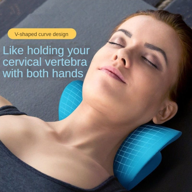 Neck Shoulder Stretcher Relaxer Cervical Chiropractic Traction Device Pillow (Black)