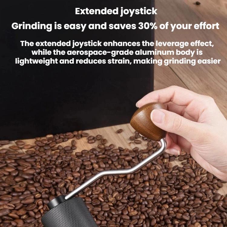 CNC Stainless Steel Hand Crank Coffee Bean Grinder