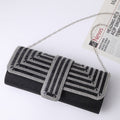 Ladies Evening Bag Shoulder Bag Hand Messenger Bag(Black)
