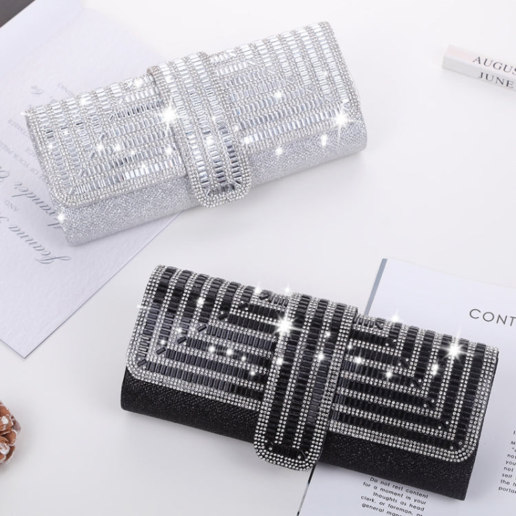Ladies Evening Bag Shoulder Bag Hand Messenger Bag(Silver)