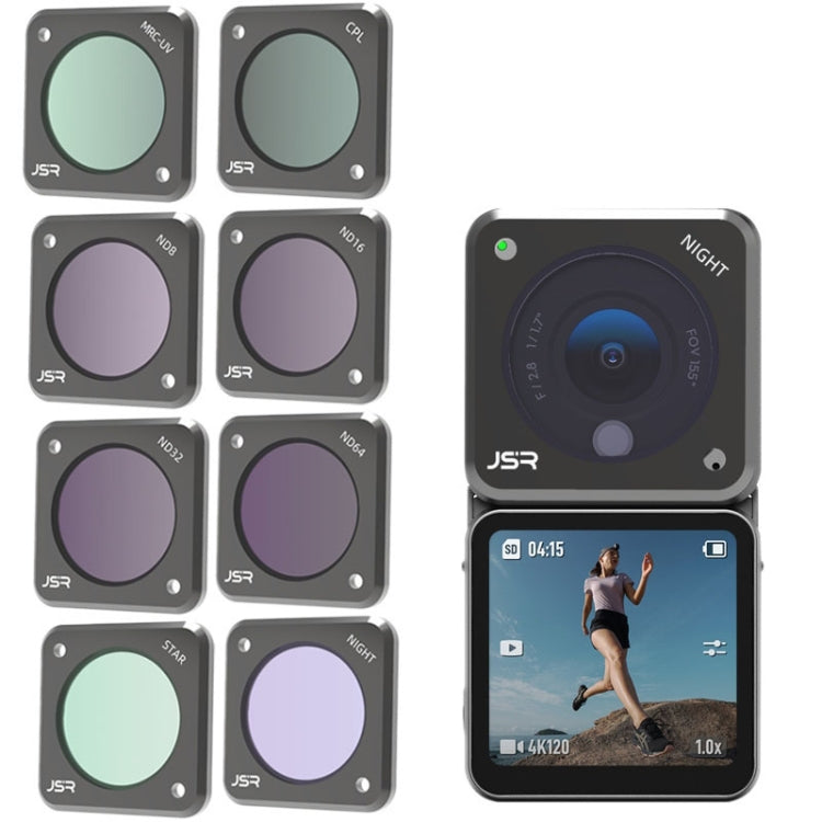 JUNESTAR Action Camera Filters For DJI Action 2,Style:, CPL, ND4, ND8, ND16, ND32, ND64, ND1000, ND8PL, Macro 10X, Night, Star, CS-3IN1, CS-4in1, CS-4in1 (NDPL), CS-6IN1, CS-8in1
