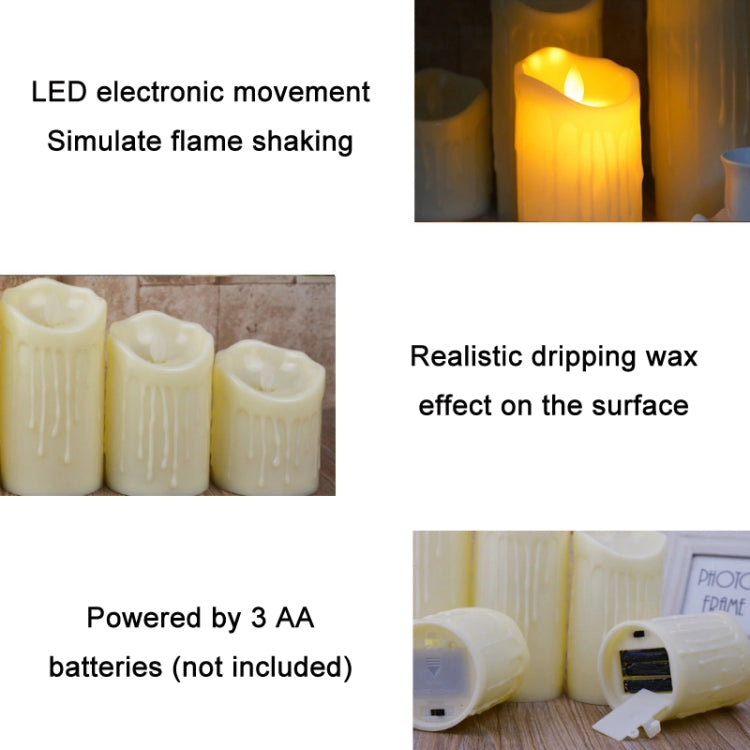 LED Electronic Candle Lights Halloween Christmas Decoration Props, Size:, 7.5x10cm, 7.5x12.5cm, 7.5x15cm, 7.5x17.5cm, 7.5x20cm