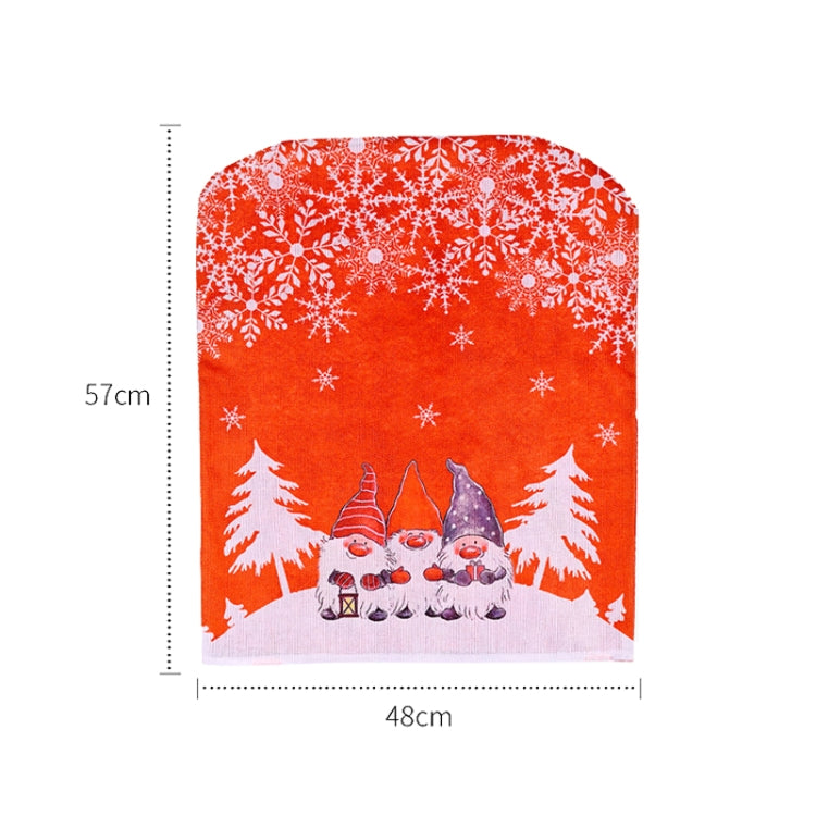 Christmas Cartoon Forest Snowflake Chairs Cover Decorative Supplies, Cartoon Forest Red, Cartoon Forest Gray
