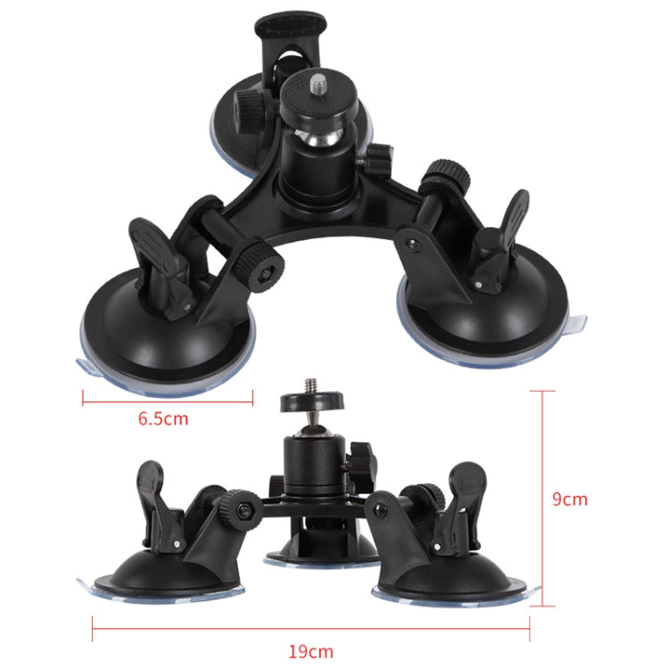 Car General Purpose Vehicle Bracket Suction Cup Fixed Glass Video Shooting Base, Shape: Suction Cup+PTZ