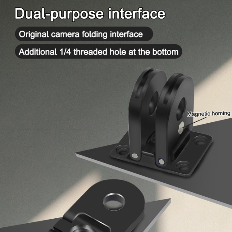 Metal Folding Magnetic Replacement Base for GoPro HERO10 Black / HERO9 Black / HERO8 Black/MAX