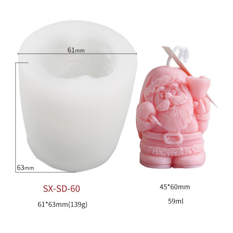 DIY Christmas Candle Aromatherapy Gypsum Silicone Mold, Shape:, Santa, Simple Christmas Tree, Triangular Christmas Tree, Christmas Gift, Single Stereo, Snow House 3, Single Christmas Cylinder, Origami Christmas Tree, 8 Cone Contest Christmas Tree      ...