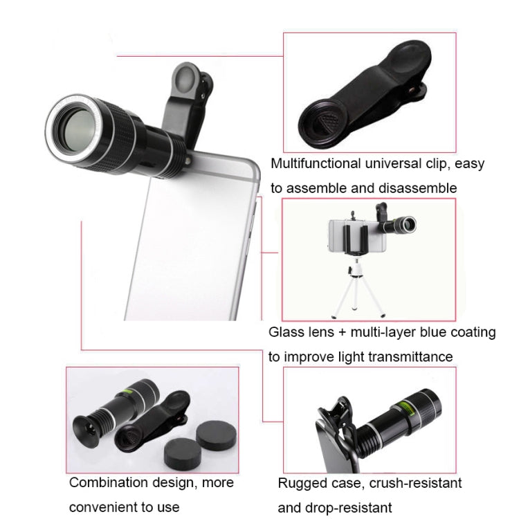 Zoom and Focus Phone Telephoto Lens, Spec: 20X