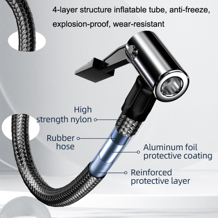 YX1819 Car Wired Portable Air Pump Electric Vehicle Tire High Power Inflator(Black)