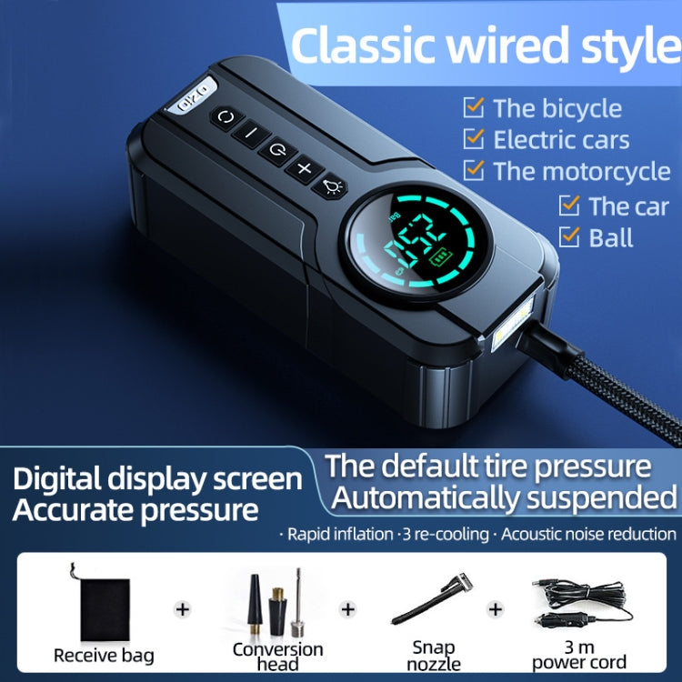 YX1819 Car Wired Portable Air Pump Electric Vehicle Tire High Power Inflator(Black)