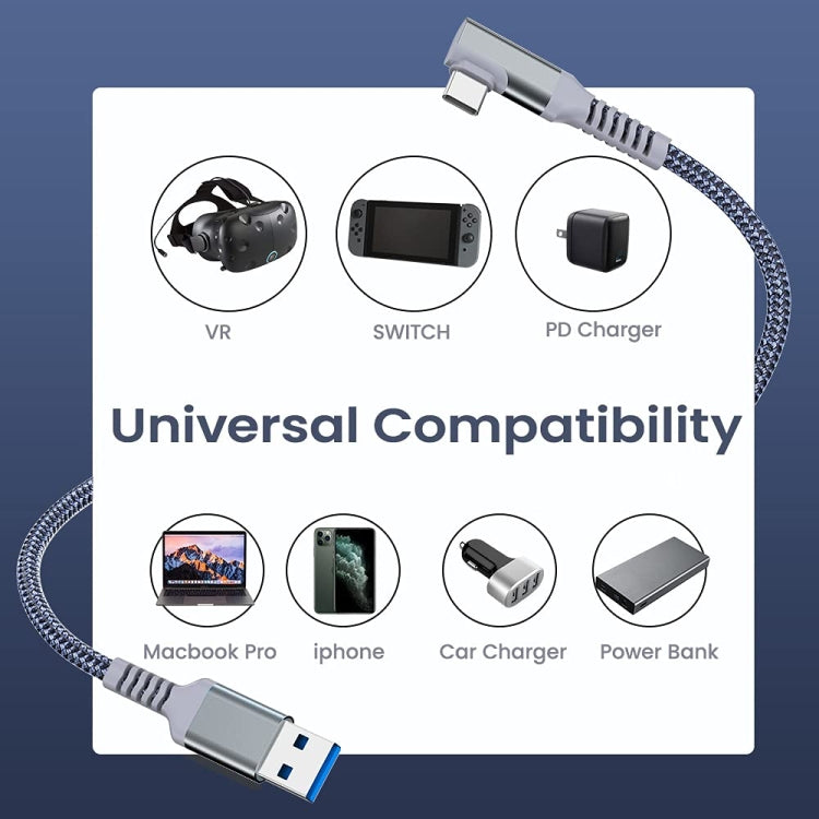 USB3.2 Gen1 VR Link Streamline For Oculus Quest 2, Model: A-C  Aluminum Shell 7M Braided Wire