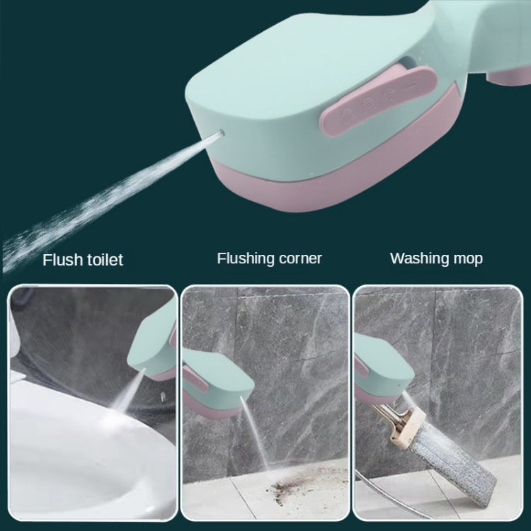 Pressurized Shower Head Four-speed Handheld Shower Set,Style: Electroplating White Filter