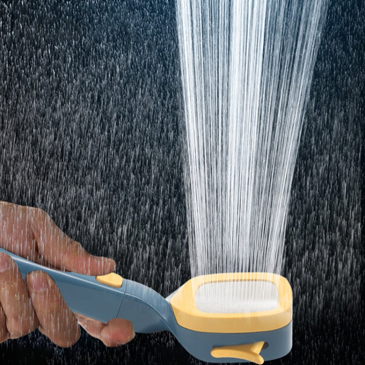 Pressurized Shower Head Four-speed Handheld Shower Set,Style: Electroplating White Filter