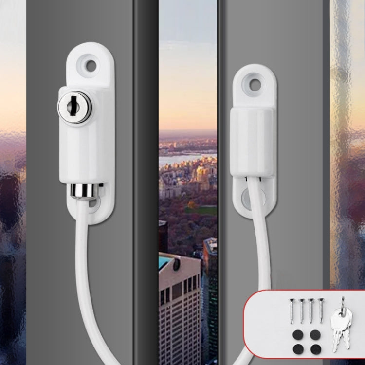 Children High-rise Anti-fall Safety Lock Window Push Limiter, Color: White (Enhanced)