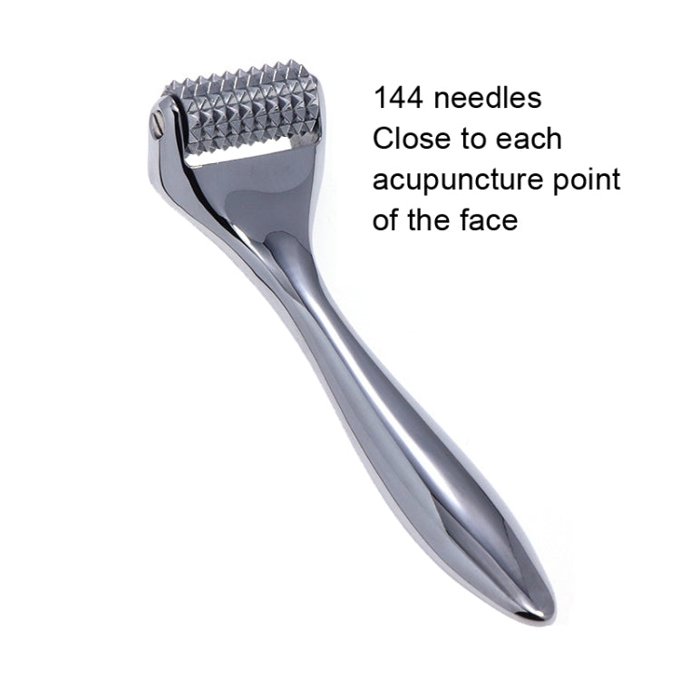 Face Slimming Instrument Roller Metal Barbed Facial Massager(Silver)