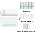 C19 200DPI Student Homework Printer Bluetooth Inkless Pocket Printer Blue Set