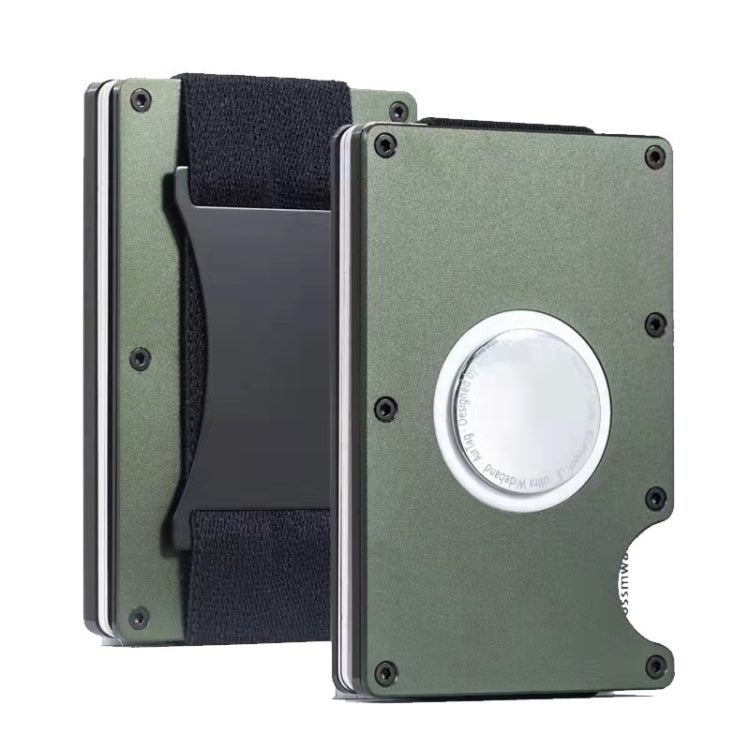 ZDL-05 Tracker Protection Organizer Metal Card Holder For AirTag 2nd Gen / AirTag 1st Gen, Army Green, Black, Grey, Light Blue