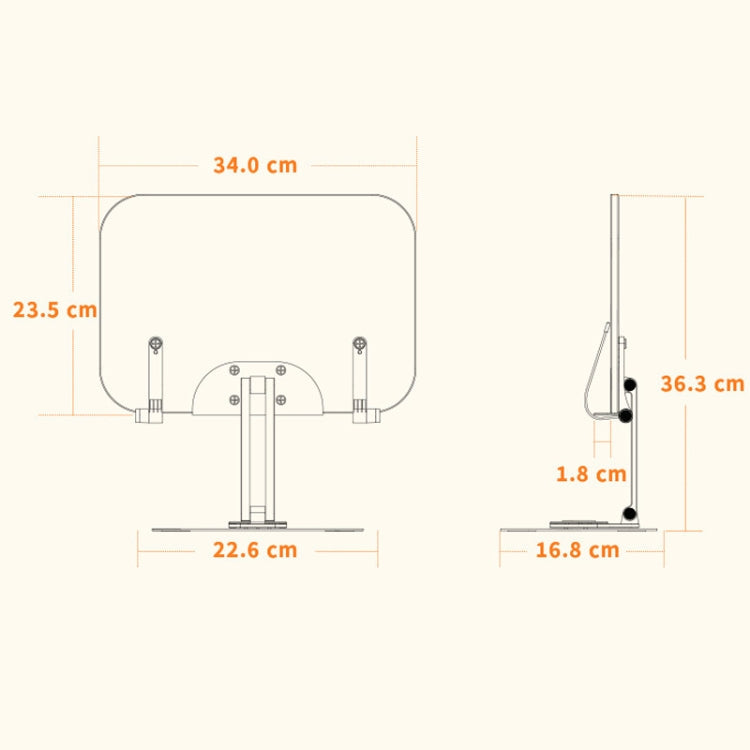 R03 Reading Bookshelf Desktop Non-rotatable Multi-function Liftable Tablet Bracket, R04