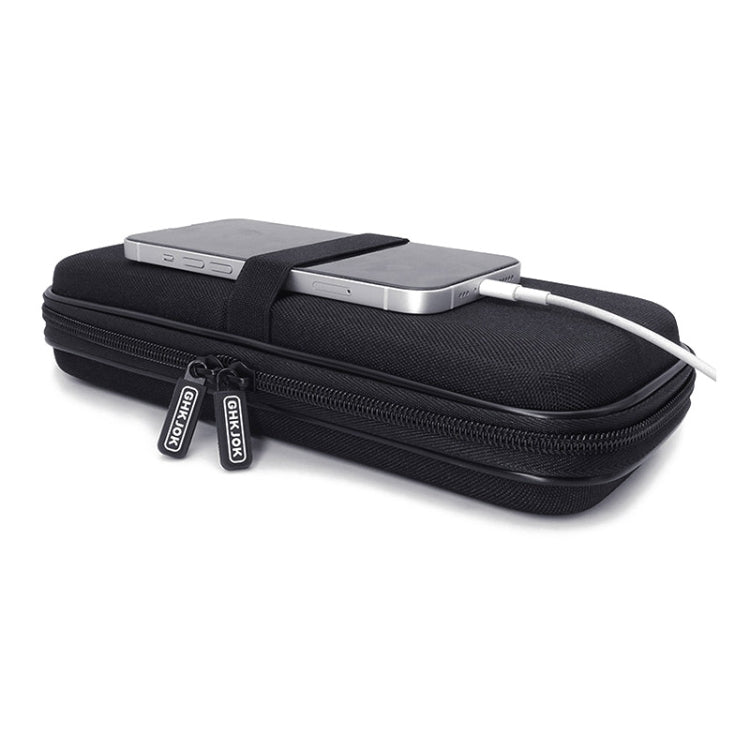 Mobile Phone Power Bank Data Cable EVA Storage Bag(Black)
