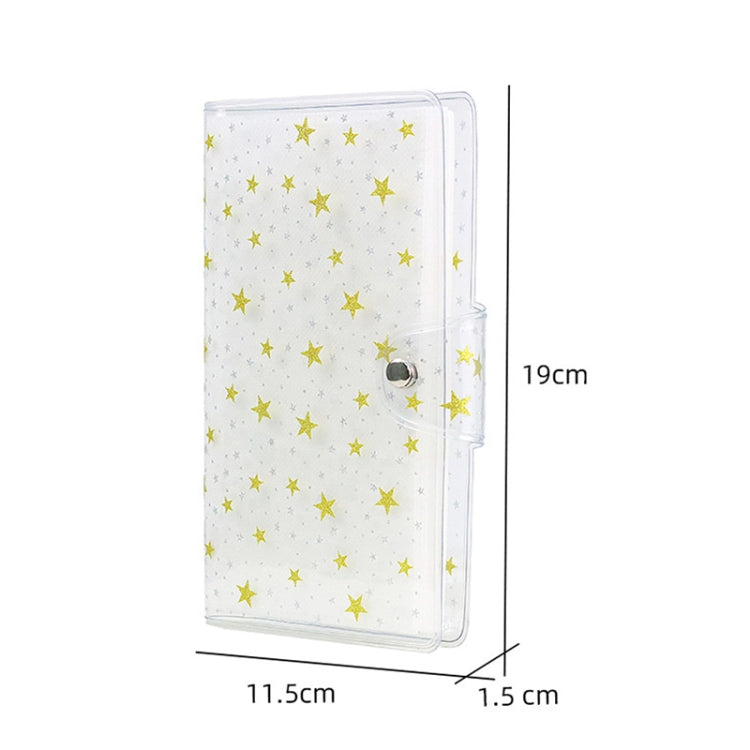 CAIUL 3 Inch PVC Photo Album Large Capacity Collection Commemorative Book, Purple Stream Sand, Pink Stream Sand, Blue Stream Sand, Golden Stars, Cute Daisy