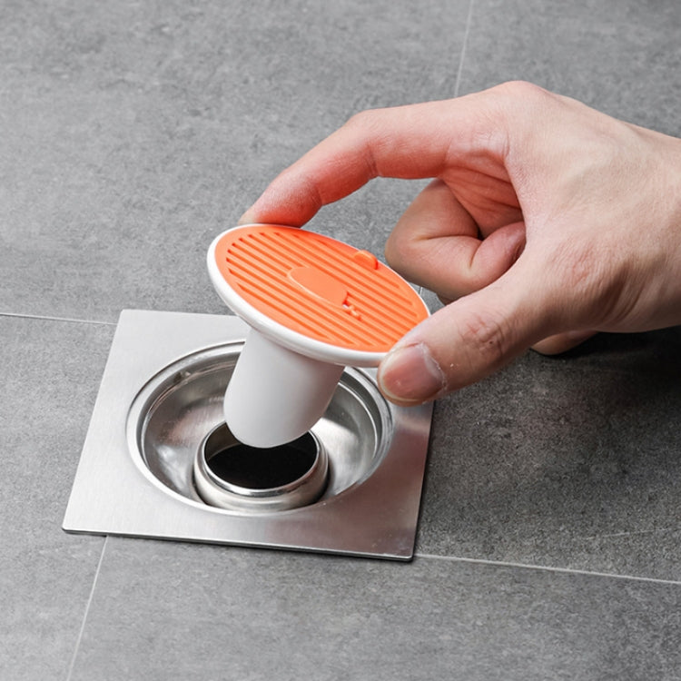 Sewer Deodorant Magnetic Suction Floor Drain Cover, Size: 3cm (Orange)