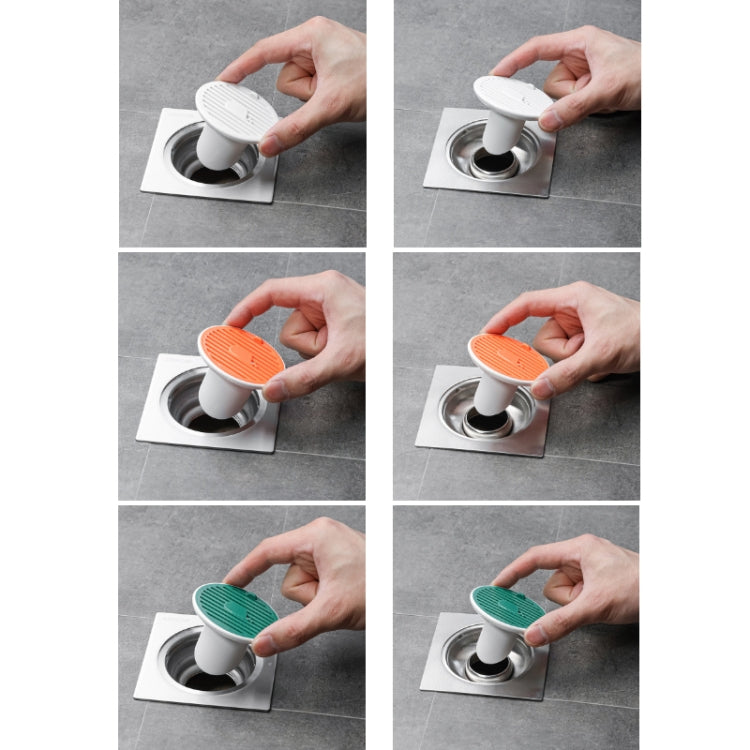 Sewer Deodorant Magnetic Suction Floor Drain Cover, Size: 3cm (Orange)