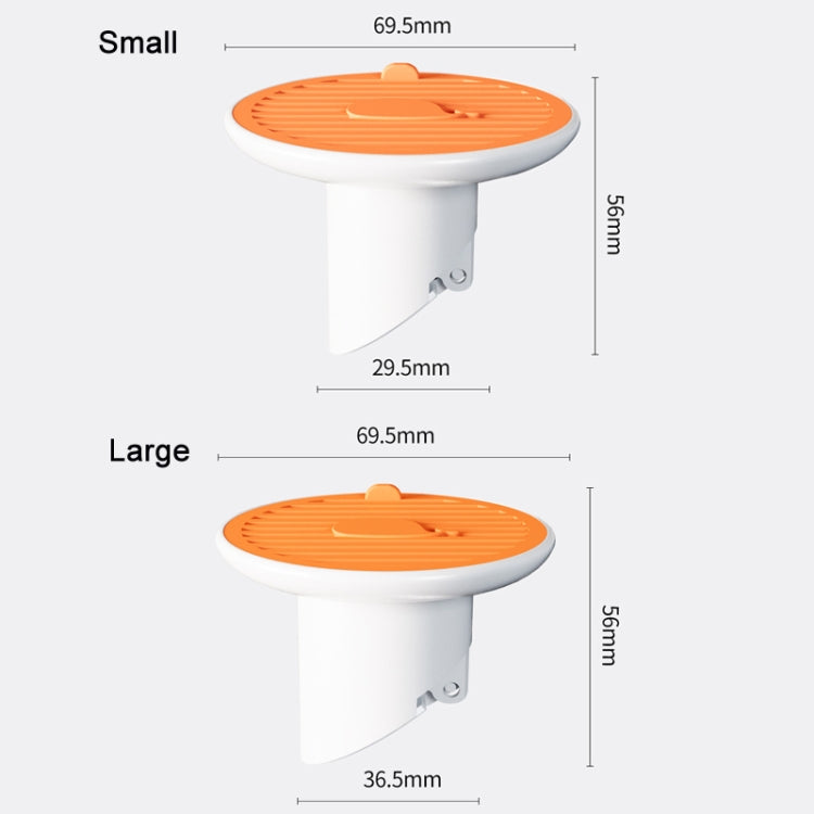 Sewer Deodorant Magnetic Suction Floor Drain Cover, Size: 3cm (Orange)