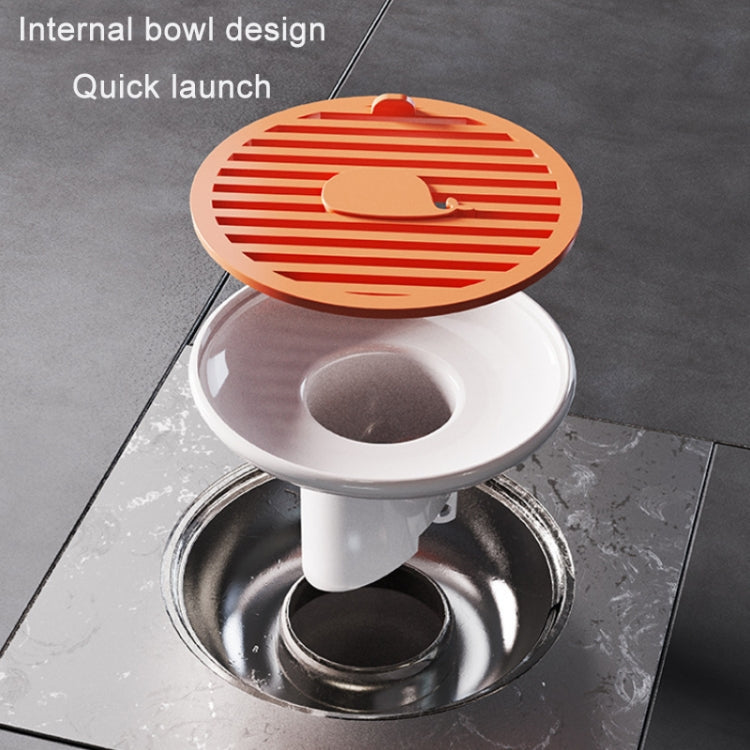 Sewer Deodorant Magnetic Suction Floor Drain Cover, Size: 3cm (Orange)