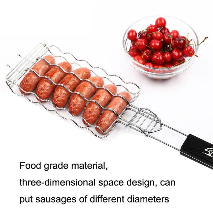FOREST MASTER KW3008 Barbecue Sausage Stainless Steel Grill Mesh Outdoor Grill Barbecue Clip
