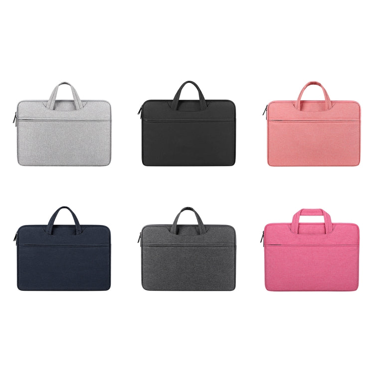 ST01 Large-Capacity Waterproof Shock-Absorbing Laptop Handbag, Size: 14.1-15.4 inches(Lady Pink)