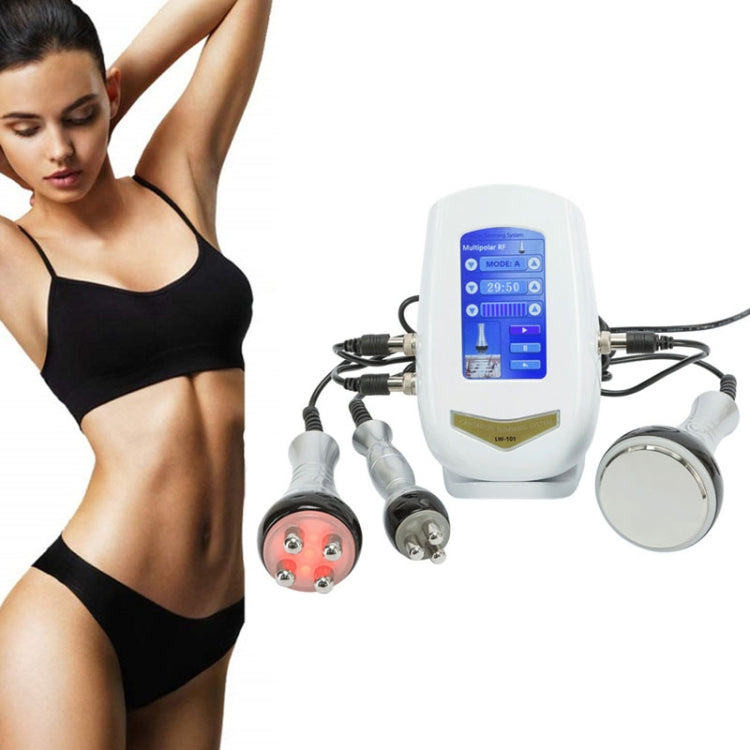 3-in-1 40K Ultrasonic Fat Blasting Device  Radio Frequency Beauty Device Plastic Handle(UK Plug)