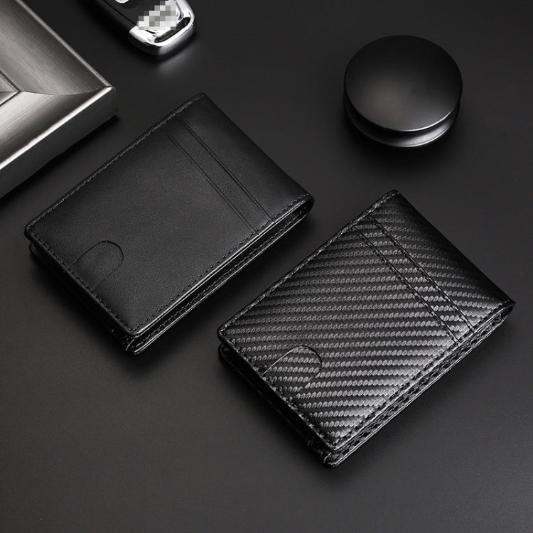 Tracker RFID Card Holder Leather Men Wallet for AirTag 2nd Gen / AirTag 1st Gen, Carbon Fiber, Plain Weave
