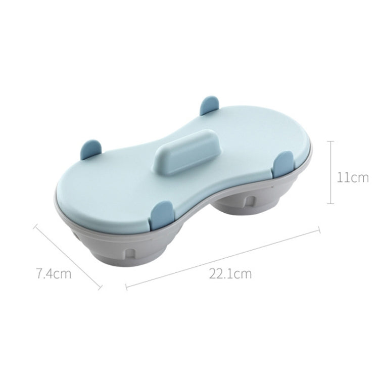 Two-compartment Steamed Egg Box Microwave Steamed Egg Plate  Egg Mold(Orange)