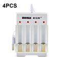4 PCS BMAX B-04 AAA/AA 1.2V Battery 4 Slot USB Charger(English Boxed)