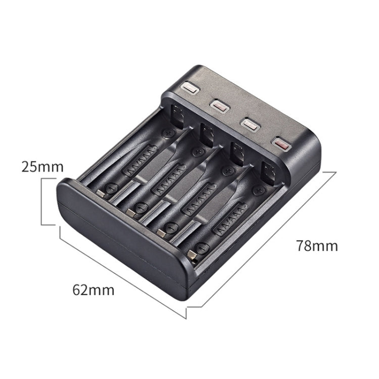 BMAX BH-804U AA AAA Rechargeable Battery Charger – 4-Slot Independent USB