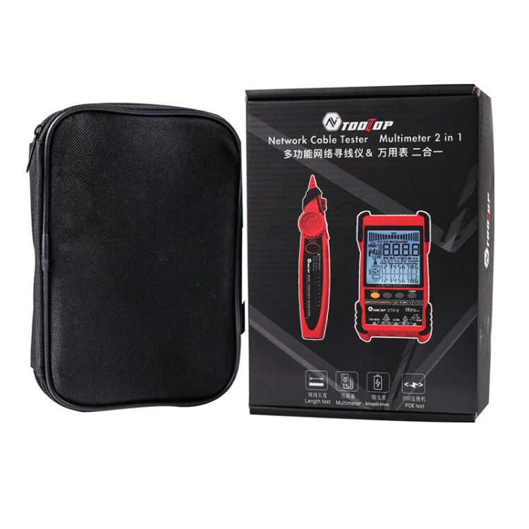 Rechargeable Adjustable Network Cable Tester Wire Tracker POE Cable Tester, ET618 (Red), ET616 (Red)
