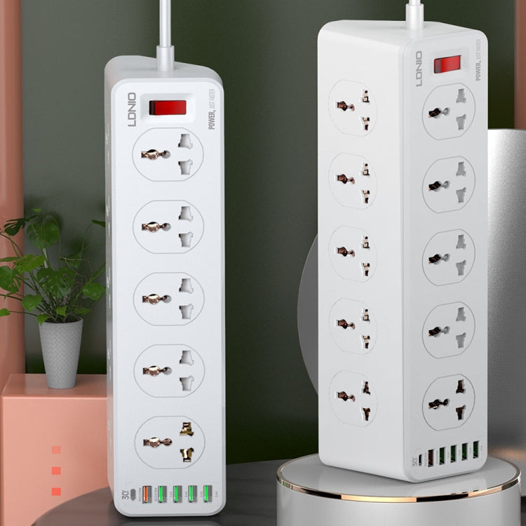 LDNIO SC10610 30W 10+6 Ports Multifunctional Travel Home Office Fast Charging Socket, Spec: EU Plug