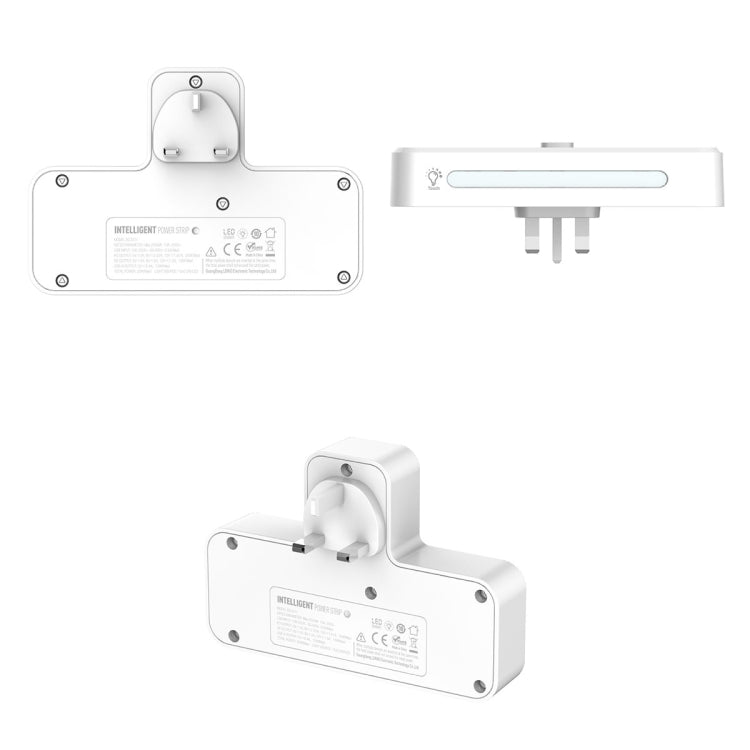 LDNIO SC2311 20W PD+QC 3.0 Multifunctional Home Fast Charging Socket with Night Light, Spec: UK Plug