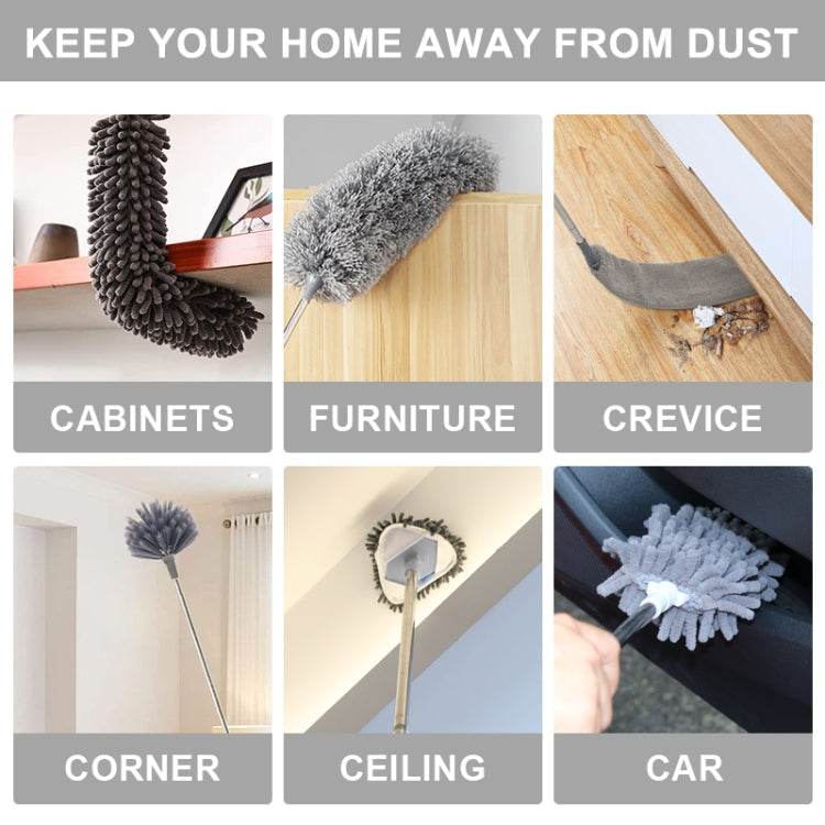 9 In 1 2.5m/100inch Dust Cleaner Sofa Extendable Duster Removal Household Cleaning tools