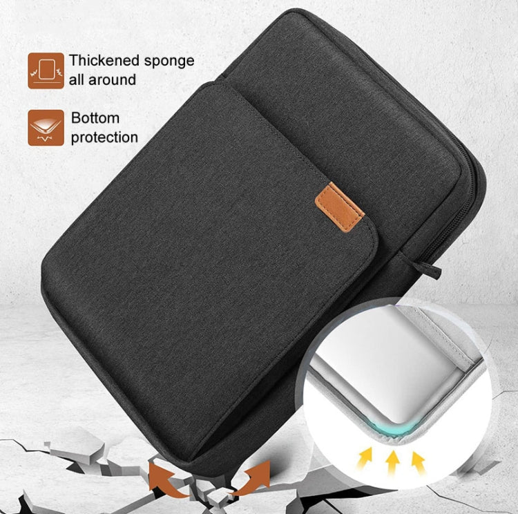 Vertical Laptop Bag Handheld Shoulder Crossbody Bag, Size: 13 Inch(Black)